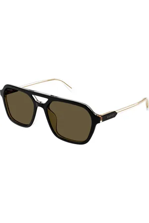 Gucci Uomo GG1823SA 003 Occhiali da sole Acetato Marrone Pilot