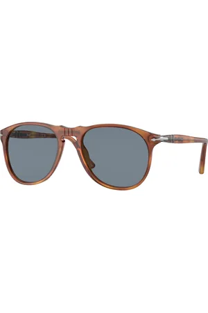 Persol Uomo PO9649S 96/56 Occhiali da sole Acetato Blu Pilot Normale