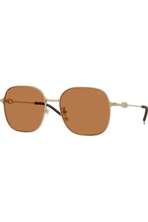 Diesel Donna DL1010D 101173 Occhiali da sole Metallo Marrone Squadrata Normale