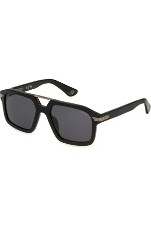 Police Uomo SPLP28 FORTY 1 700 Occhiali da sole Acetato Fumo Squadrata Normale