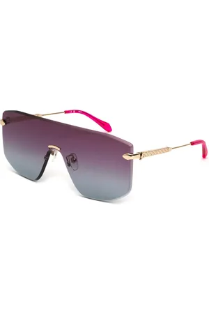 Roberto Cavalli Unisex SJC111 300Y Occhiali da sole Metallo Squadrata Normale Sfumato