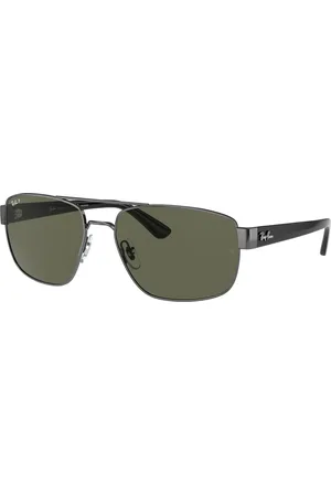 Ray-Ban Uomo RB3663 004/58 Occhiali da sole Metallo G15 Geometrica Polarizzata