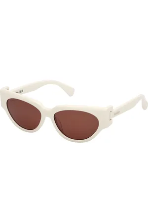 Max Mara Donna MM0139 CLIP-1 21E Occhiali da sole Acetato Marrone Cat Eye Normale