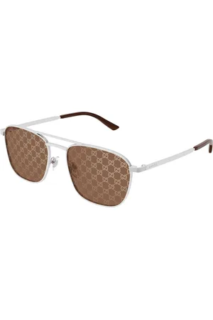 Gucci Uomo GG1881S 004 Occhiali da sole Metallo Marrone Squadrata