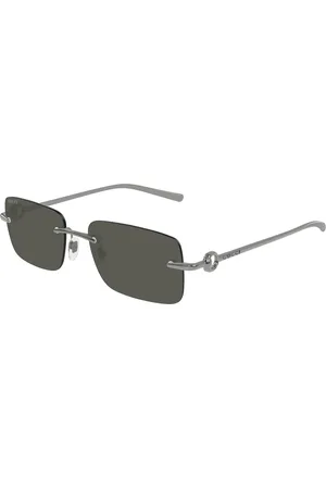 Gucci Uomo GG1703S 001 Occhiali da sole Metallo Grigio Squadrata