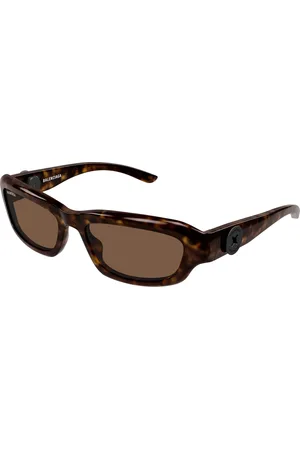 Balenciaga Unisex BB0409S 002 Occhiali da sole Acetato Marrone Squadrata
