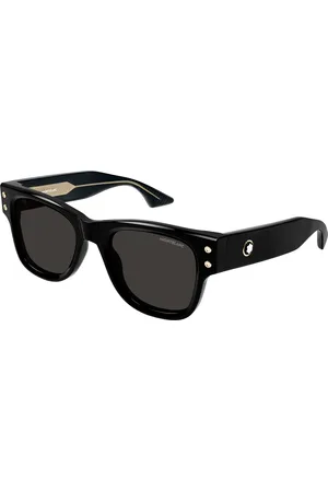 Montblanc Uomo MB0381S 001 Occhiali da sole Acetato Grigio Squadrata
