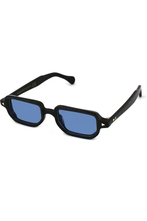 XLAB Unisex PALAWAN Occhiali da sole Acetato Azzurro Squadrata Polarizzata