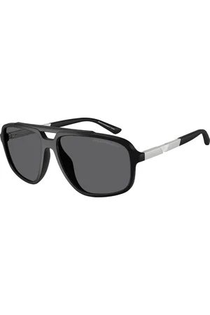 Emporio Armani Uomo EA4236U 5001T3 Occhiali da sole Iniettato Grigio Pilot Polarizzata