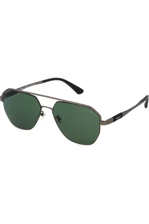 Police Uomo SPLP30 RANGER 1 627 Occhiali da sole Metallo Verde Geometrica Normale