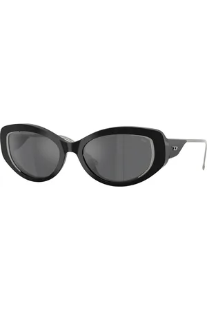 Diesel Donna DL2001MU 701/6G Occhiali da sole Acetato Grigio Rotonda Specchiate