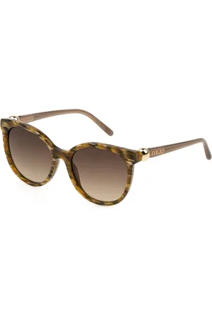 Furla Donna SFU887 01EV Occhiali da sole Acetato Verde Pantos Normale Sfumato