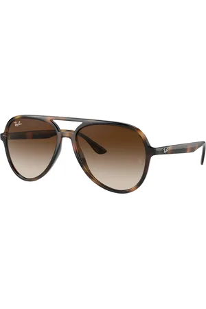 Ray-Ban Unisex RB4376 710/13 Occhiali da sole Iniettato Marrone Pilot Normale Sfumato