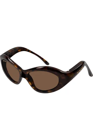 Balenciaga Donna BB0386S 002 Occhiali da sole Bio-iniettato Marrone Cat Eye