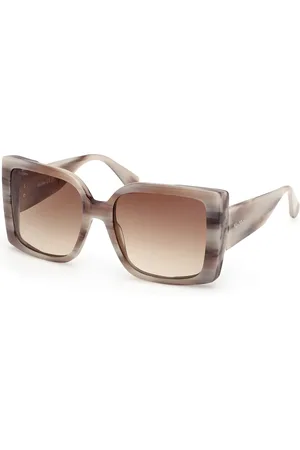 Max Mara Donna MM0131 HINGE 20F Occhiali da sole Acetato Marrone Squadrata Normale