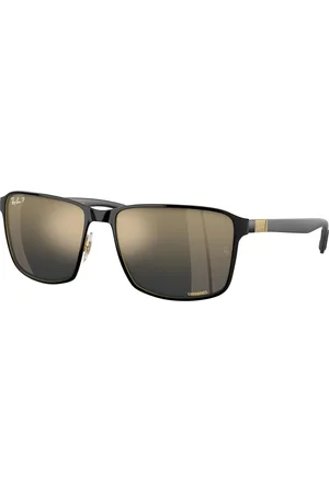 Ray-Ban Unisex RB3721CH 187/J0 Occhiali da sole Metallo Blu Squadrata Polarizzata Specchiato