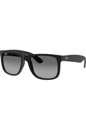 Ray-Ban Uomo RB4165 JUSTIN 622/T3 Occhiali da sole Iniettato Grigio Squadrata Polarizzata