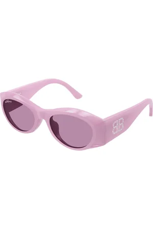 Balenciaga Donna BB0396SK 004 Occhiali da sole Acetato Rotonda