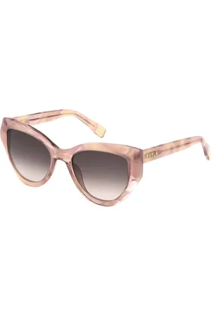 Furla Donna SFU886 01KE Occhiali da sole Acetato Marrone Geometrica Normale Sfumato