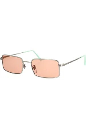Retrosuperfuture Unisex L6L Mineral Pink Occhiali da sole Metallo Rosa Squadrata Normale