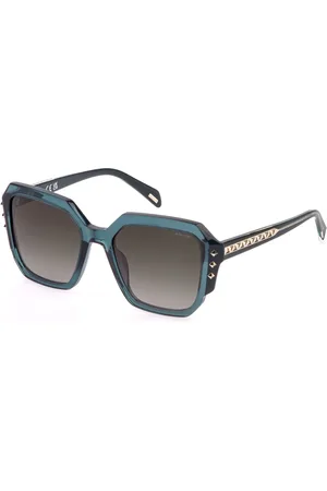 Police Donna SPLR23E SUPERSTAR 3 03GE Occhiali da sole Acetato Marrone Geometrica Normale Sfumato