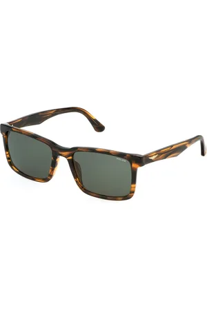 Police Uomo SPLP21 ORIGINS LITE 30 836 Occhiali da sole Acetato Verde Squadrata Normale