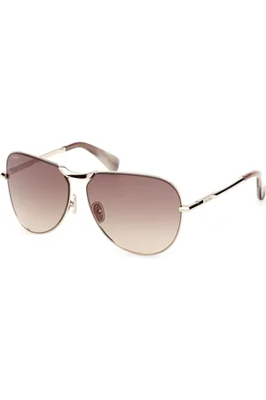 Max Mara Donna MM0134 MILLER-2 32F Occhiali da sole Metallo Marrone Pilot Normale