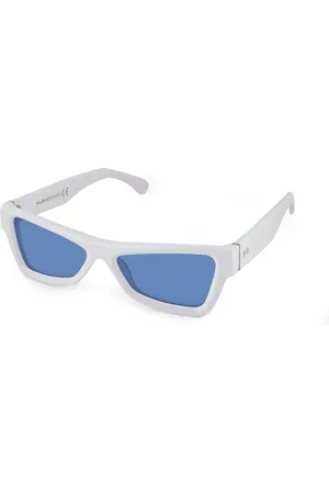 XLAB Unisex BANKS Occhiali da sole Acetato Azzurro Geometrica Polarizzata