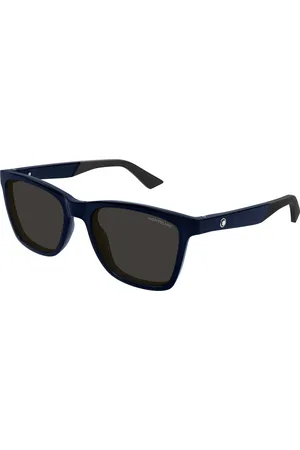 Montblanc Uomo MB0399S 004 Occhiali da sole Iniettato Grigio Squadrata