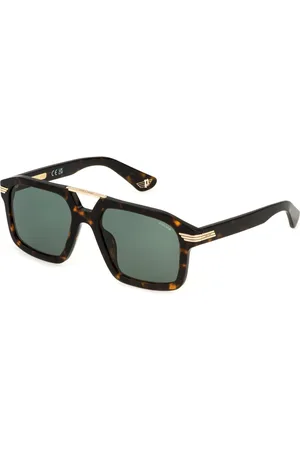 Police Uomo SPLP28 FORTY 1 722 Occhiali da sole Acetato Grigio Squadrata Normale