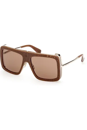 Max Mara Donna MM0119 JEAN 56E Occhiali da sole Acetato Marrone Squadrata Normale