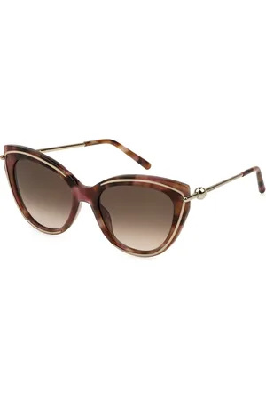 Furla Donna SFU889 01GQ Occhiali da sole Acetato Marrone Farfalla Normale Sfumato