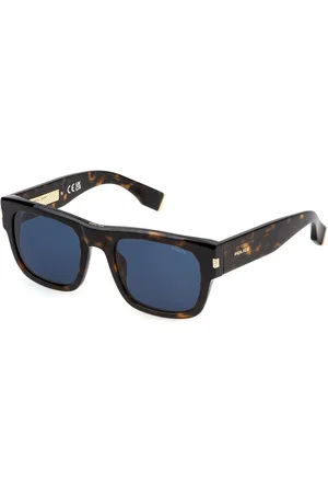 Police Uomo SPLP33 G.O.A.T. 2 722 Occhiali da sole Acetato Blu Squadrata Normale
