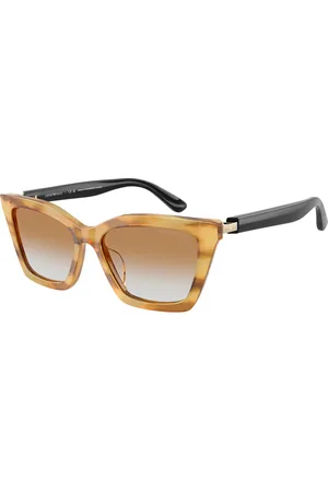Emporio Armani Donna EA4250U 62692Q Occhiali da sole Acetato Marrone Farfalla Normale Sfumato