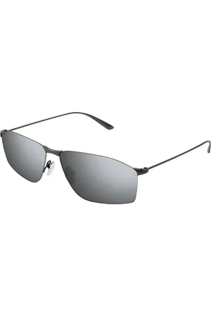 Balenciaga Uomo BB0413S 004 Occhiali da sole Metallo Argento Squadrata