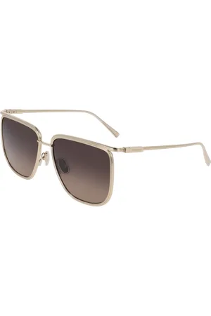 Salvatore Ferragamo Donna SF324S 745 Occhiali da sole Metallo Squadrata Normale