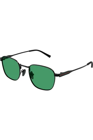 Gucci Uomo GG1876S 004 Occhiali da sole Metallo Verde Rotonda