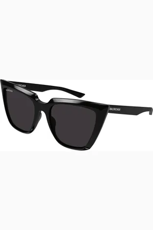 Balenciaga Donna BB0046S 001 Occhiali da sole Acetato Grigio Cat Eye Normale