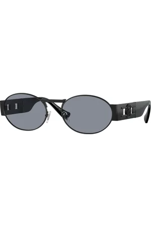 VERSACE Unisex VE2264 1261/1 Occhiali da sole Acciaio Grigio Rotonda Normale