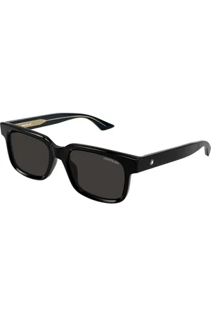 Montblanc Uomo MB0383S 001 Occhiali da sole Acetato Grigio Squadrata