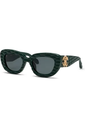 Roberto Cavalli Donna SRC058M 0D80 Occhiali da sole Acetato Fumo Geometrica Normale