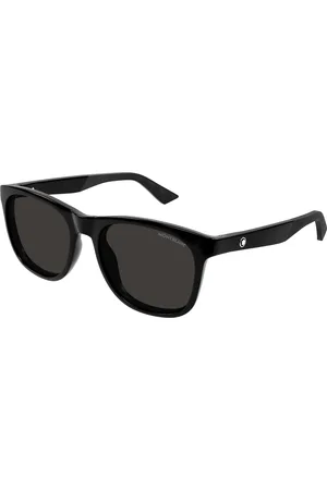 Montblanc Uomo MB0400S 001 Occhiali da sole Iniettato Grigio Squadrata