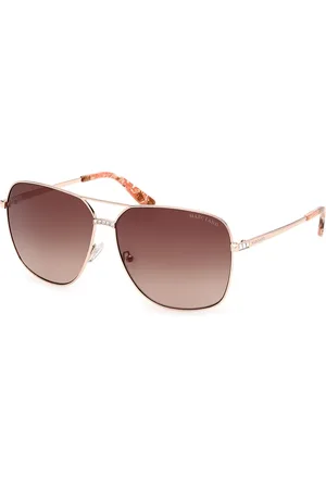 Guess Donna GM00022 28F Occhiali da sole Metallo Marrone Squadrata Normale