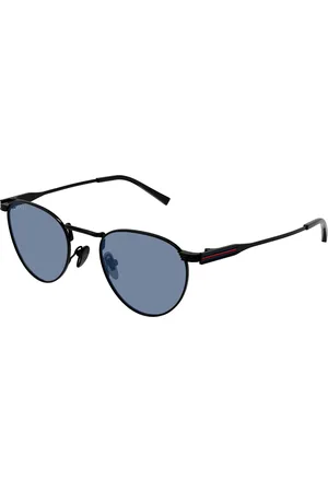Gucci Uomo GG1875S 004 Occhiali da sole Metallo Blu Rotonda