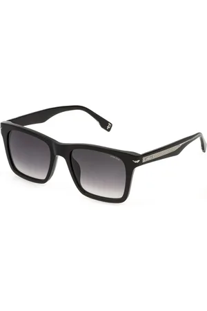 Police Uomo SPLN35E CHAMP 9 700K Occhiali da sole Acetato Fumo Squadrata Normale Sfumato