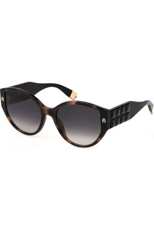 Furla Donna SFU784 01AY Occhiali da sole Acetato Fumo Farfalla Normale Sfumato