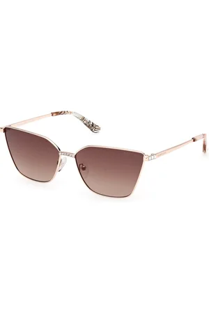 Guess Donna GM00023 28F Occhiali da sole Metallo Marrone Cat Eye Normale
