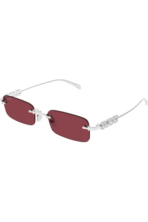 Gucci Uomo GG1808S 004 Occhiali da sole Metallo Rosso Squadrata