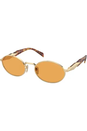 Prada Donna PR 65ZS ZVN02Z Occhiali da sole Metallo Arancione Rotonda Normale