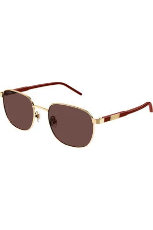 Gucci Uomo GG1799S 004 Occhiali da sole Metallo Marrone Squadrata